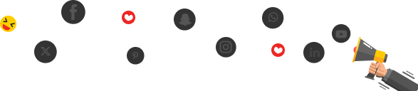 social media vector -header item